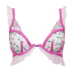 FOR LOVE & LEMONS Viviane Rose Underwire Bra Magenta Small NWT Victoria’s Secret